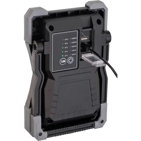 Akkus LED lámpa, IP65, 30W, 3000lm, táskával, RUFUS 3000 MA                                           E1173110100