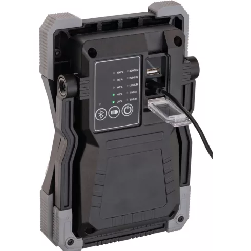 Akkus LED lámpa, IP65, 3000lm, Bluetooth hangszóróval, RUFUS 3010 MA                                  E1173110200