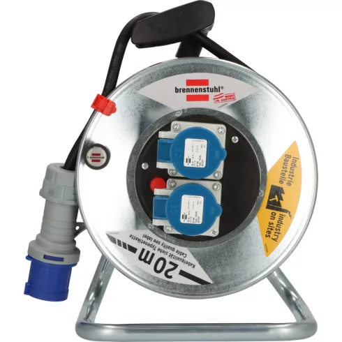 Garant SK CEE kábeldob 240, 20m H07RN-F 3G2.5 fekete, IP44, 2 CEE aljzat 230V/16A csapfedéllel, acél  E1195786020