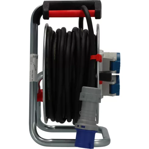 Garant SK CEE kábeldob 240, 20m H07RN-F 3G2.5 fekete, IP44, 2 CEE aljzat 230V/16A csapfedéllel, acél  E1195786020