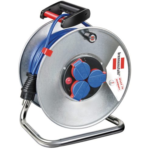 Garant SK kábeldob 290, 50m AT-N05V3V3-F 3G1.5 kék, IP44, 3 aljzat 230V/16A csapfedéllel, acél dobte  E1198358220