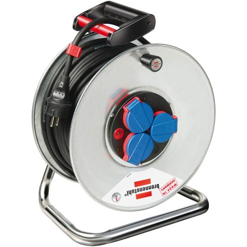 Garant SK kábeldob 290, 33m H05RR-F 3G1.5 fekete, IP44, 3 aljzat 230V/16A csapfedéllel, acél dobtest  E1198538033
