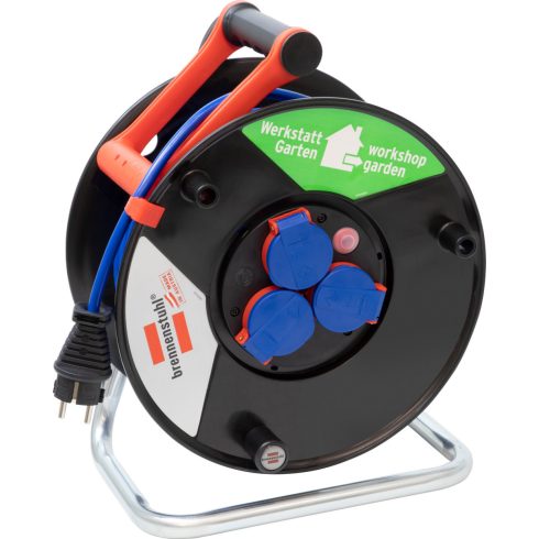 Garant kábeldob 290, 50m AT-N05V3V3-F 3G1.5 kék, IP44, 3x aljzat 230V/16A csapfedéllel                E1308258222