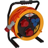   Brobusta CEE kábeldob 380, 40m AT-N07V3V3-F 5G2,5 narancs, IP44, 2x CEE 400V/16A, 3x aljzat 230V/16A  E1319108200