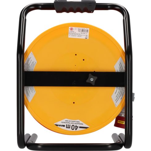 Brobusta CEE kábeldob 380, 40m AT-N07V3V3-F 5G2,5 narancs, IP44, 1x CEE 400V/16A, 6x aljzat 230V/16A  E1319108