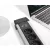 Premium-Alu-Line elosztó, 6 aljzat + 2x USB A (töltő), kapcsolóval, 3m H05VV-F 3G1,5, ezüst/fekete    E1391000516