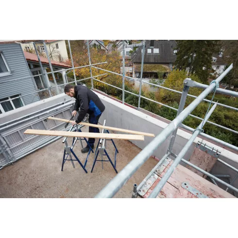 Acél teleszkópos munkaállvány (max. 130cm), összecsukható, 160kg-ig terhelhető, MB 160 H              E1444700