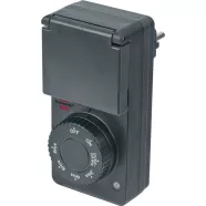   Mechanikus kültéri időkapcsoló, szürkület érzékelővel, IP44, földelt alj, antracit, DDT               E1506120