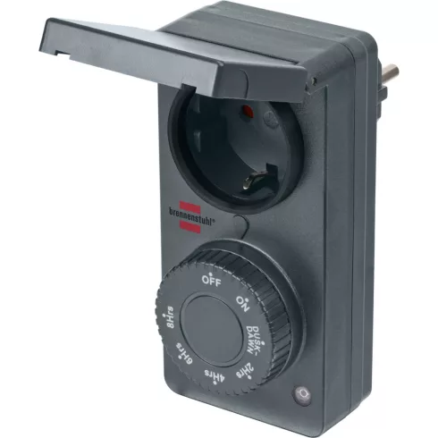 Mechanikus kültéri időkapcsoló, szürkület érzékelővel, IP44, földelt alj, antracit, DDT               E1506120