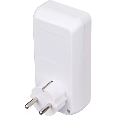 Digitális időkapcsoló, heti, földelt alj, visszaszámlálós, fehér, Comfort-Line                        E1506320