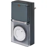   Mechanikus időkapcsoló, napi, IP44, min. 15 perc, földelt alj, fekete, MZ 44                          E1506460