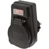   Kültéri hálózati aljzat, földelt, kapcsolóval, IP44, EDS 10                                           E1508280001