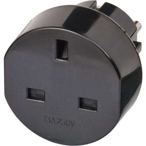 Utazóadapter, brit alj => magyar dugó - max. 13A                                                      E1508530