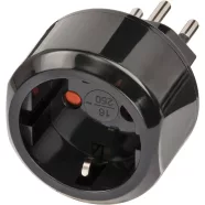   Utazóadapter, magyar földelt alj => svájci dugó - 10A automata biztosíték                             E1508642