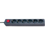   BAT elosztó 6 aljzat kapcsolóval fekete 1,4m 3x1,5mm2                                                 E1550600416