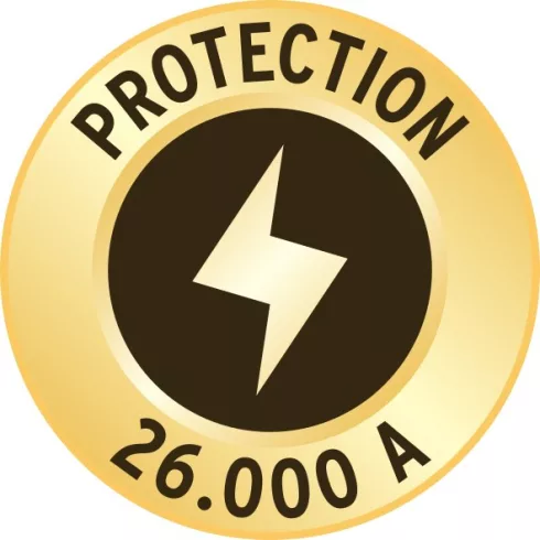 Premium-Line elosztó, 6 aljzat, 26.000A túlfeszültség-védelemmel, kapcsolóval, 1,8m H05VV-F3G1,5, fe  E1951160400