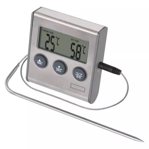 Grillhőmérő időzítővel, digitális                                                                     E2157