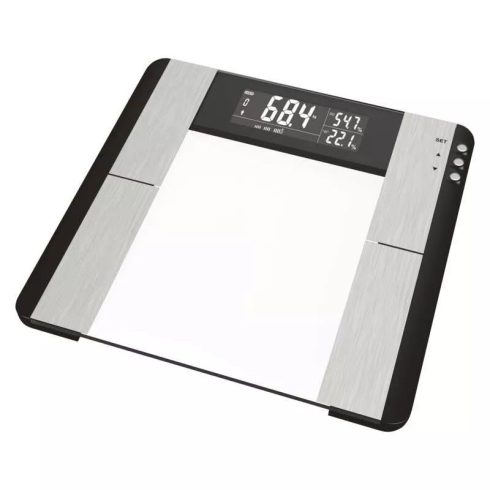 Személymérleg, ezüst, 150kg, BMI méréssel                                                             EV104