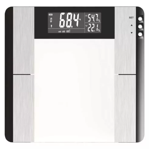 Személymérleg, ezüst, 150kg, BMI méréssel                                                             EV104