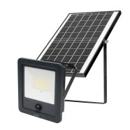   Napelemes LED reflektor, 1800lm, 6000K, 112db SMD LED, 15 Ah akku, PIR, IP65, távirányítható, HSO     FLP1800SOLAR