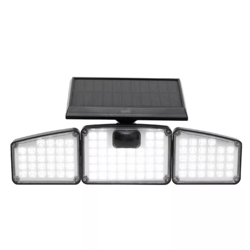 Napelemes LED reflektor, 700 lumen, 6500 K, PIR mozgásérzékelő, 3600 mAh akku, 3 mód, IP65, HSO       FLP3SOLAR