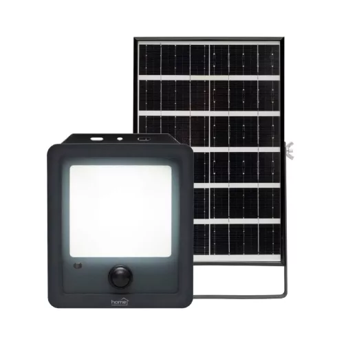 Napelemes LED reflektor, 600lm, 6000K, 40db SMD LED, 5 Ah akku, PIR, IP65, távirányítható, HSO        FLP600SOLAR