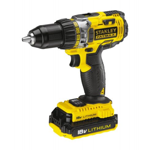 STANLEY FATMAX 18V 2Ah, 2 sebességes Li-Ion akkumulátoros fúró/csavarozó, 48Nm                        FMC600D2-QW