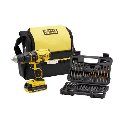 STANLEY FATMAX 18V akkumulátoros fúrókalapács, táskával + 50 darabos tartozékkészlet                  FMCK626D2SA-Q