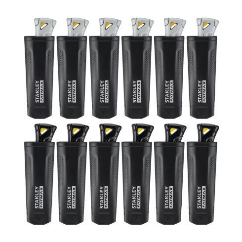 STANLEY FATMAX trapéz/körpengés kés, pengetárolóval, tokkal (12 db)                                   FMHT10502-9