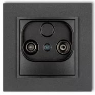   MINI TV aljzat (vég 2dB) kerettel metál grafit                                                        GA4123