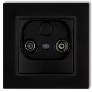   MINI TV aljzat (vég 2dB) kerettel matt fekete                                                         GA4137