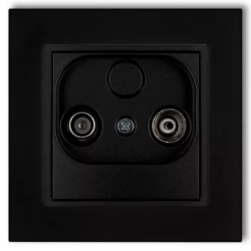 MINI TV aljzat (átmenő 9dB) kerettel matt fekete                                                      GA4138