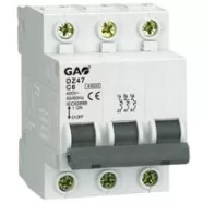   Kismegszakító 3P   6A C, 4500kA,  230V~ , fehér                                                       GA5917