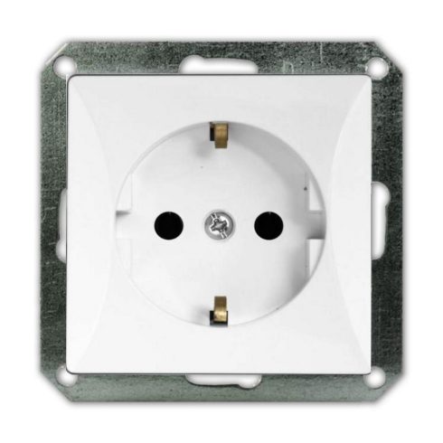 OPAL egyes dugalj keret nélkül, földelt, fehér                                                        GA8705