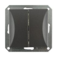   OPAL dupla váltókapcsoló keret nélkül, grafit                                                         GA8717