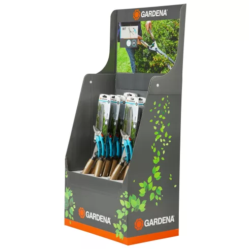 GARDENA NatureCut sövénynyíró FSC 100% (GE12300-20) + metszőolló (GE8754-20), display(12db)           GE12300-90