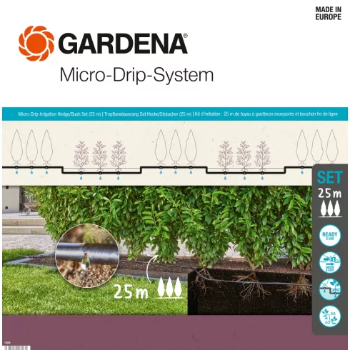 GARDENA MD csepegtető cső készlet növénysorokhoz, süllyeszthető, 13mm, 25m                            GE13500-20