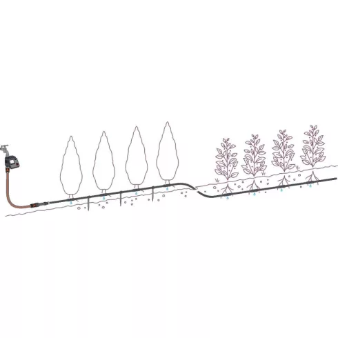 GARDENA MD csepegtető cső készlet növénysorokhoz, süllyeszthető, 13mm, 25m                            GE13500-20