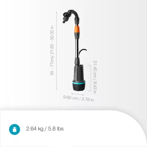 Comfort hordóürítő szivattyú 2600, 18V P4A akkumulátorral,2600l/óra,max.száll.mag./nyomás:22m/2,2bar  GE14604-20