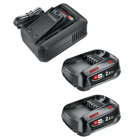 Akkumulátor készlet P4A QC AL18V-44 (14912 cikksz.) + 2x2.5Ah (14921 cikksz.)                         GE14914-20