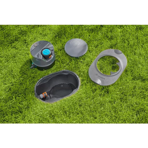 GARDENA AquaPrecise süllyesztett öntözőegység, Pipeline, napelemes, pázsithoz, 20-320m2, 2-10m        GE16001-20