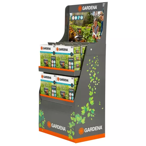 GARDENA AquaZoom compact négyszögesőztető display(16db), 9-216m2, 3-18m hatótáv, 12m szélesség        GE18708-95