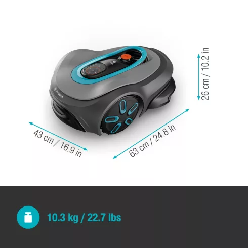 SILENO  MAX 800m2 robotfűnyíró,max.800m2/emelkedő 30%,vágási mag.25-45mm,150m határolóvezeték,PINkód  GE19901-32