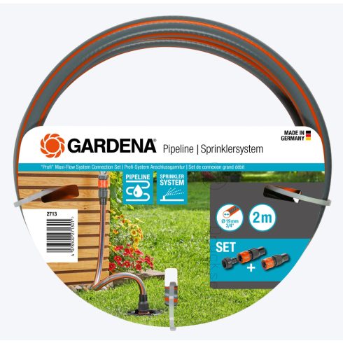 GARDENA Profi System csatlakozókészlet, 2m FLEX 19mm(3/4), 1 csapelem (G3/4)+(G1), 2 tömlőelem (G3/4  GE2713-20