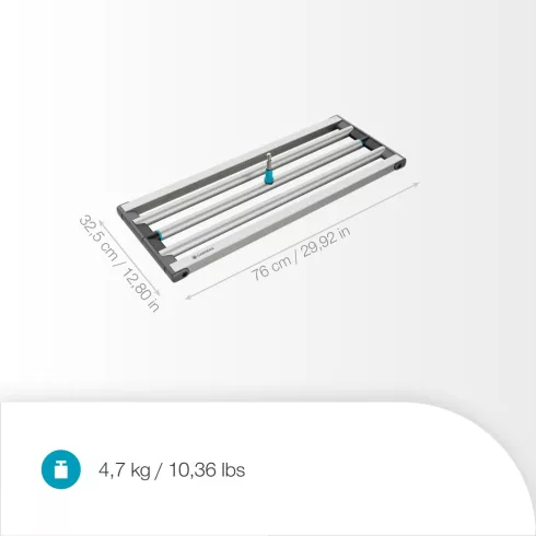 combisystem szintező gereblye, 76cm munkaszél., ajánlott nyél 180cm, lekerekített, zárt panellel      GE3569-20