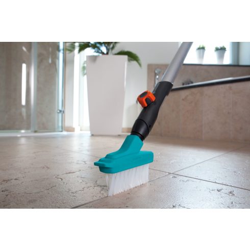 combisystem fugatisztító kefe, műanyag, erős sörtézettel, kaparóéllel, ajánlott nyélhossz 130/150cm   GE3606-20