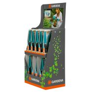   GARDENA Kéziszerszám készlet Basic display(20db) - viráglapát, gyomláló, metszőolló, kesztyű          GE8965-90