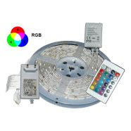   LED szalag szett 5m-es RGB, 60 LED/m, távirányítóval, fényerő szabályzási lehetőséggel, tápegységgel  GLEDSET560RGB