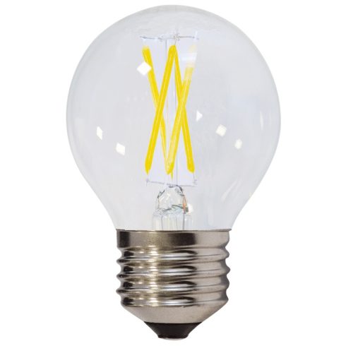 LED filament fényforrás minigömb G45 E27 4W 400lm 3000K melegfehér 175-265V                           GLEDW45274