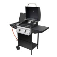  Gázgrill, 2 főégővel, 1 oldalégővel, nyomásszabályozó készlettel, HSO                                 GRG02